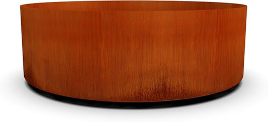 PLANTERCRAFT Corten Steel Metal Planter Box, Round Sizes, Modern Garden Steel planters for Commercial and Residential Outdoor Use.