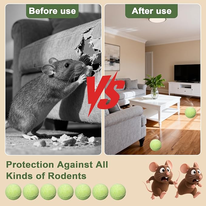 28-Pack Mouse Rodent Repellent, Natural Deterrent for Mice, Pest Control for Home, Kitchen, Garden and Barn, Safe for Pets & Family