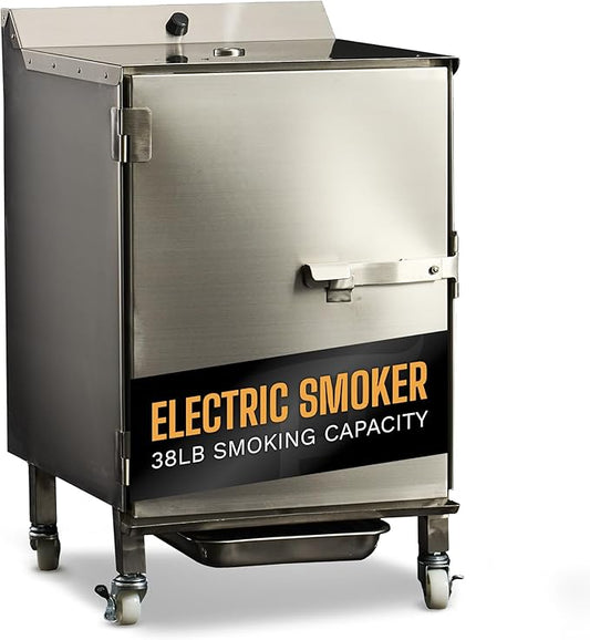 SmokinTex 'The OG' Electric Smoker - Spacious & Insulated Stainless Steel Meat Smoker with 700W Heating, & Temperature Control for BBQ, Jerky, Vegetables