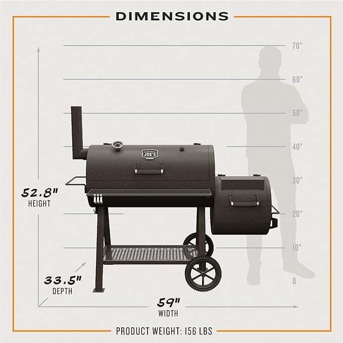 Oklahoma Joes® Highland Offset Smoker and Grill - 24203001