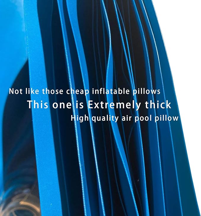 LIBERECOO 8FT Round Pool Cover Pillows for Above-Ground Swimming Pools, 0.4mm Extra Durable Long-Lasting Inflatable Winter Pool Pillows, Ropes Included