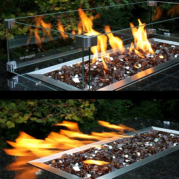 Celestial 29" x 13" x 6" Wind Guard, fits Celestial 24”x 8” Fire Pit Burner Pans