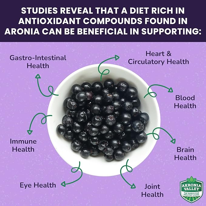 Aronia Berry Gummies | 45 Vegetarian Gummies | Pack of 2 | Immune Support, for Health and Wellness, Delicious Aronia Flavor