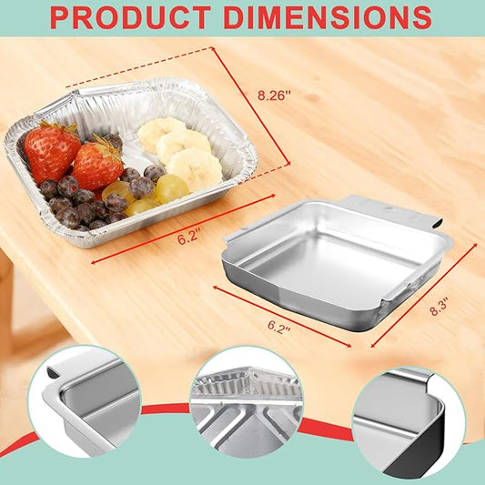 62006 Grease Catcher & 10PCS Drip Pan Liners for Napoleon TravelQ 285 Sreies 2 Burner Grill TQ285X, TQ PRO285, TQ285-BL-1, TQ PRO285X, PRO285-BK, TQ285X-RD-1-A, Parts for Napoleon TravelQ Accessories