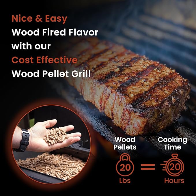 Z GRILLS ZPG-450A Wood Pellet Grill & Smoker with PID V2.1 Controller, 459 Sq in Cook Area, Meat Probe, Foldable Shelf, 8 in 1 BBQ Grill Outdoor Auto Temperature Control, Black