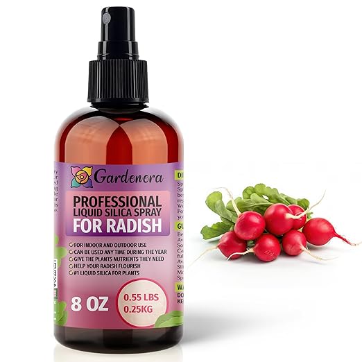 𝐒𝐔𝐏𝐄𝐑𝐈𝐎𝐑 Liquid Silica Boost Fertilizer and Supplement Spray for Radish Plants – Pre-Mixed, Ready-to-Use Liquid Silicon Plant Superfood Mist for Indoor & Outdoor Plants – 8oz