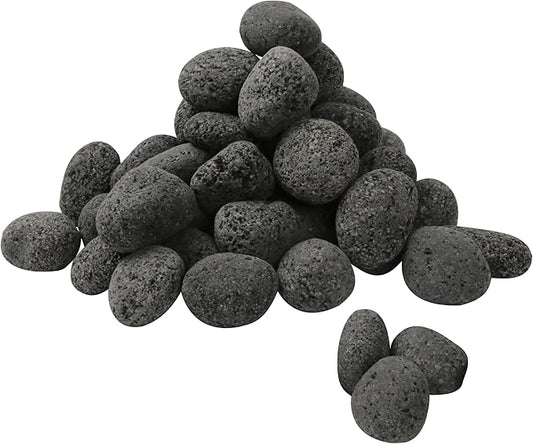Sunnyglade 17.8LBS Black Lava Rocks for Fire Pit 1-2 inch Gas Fireplace Rocks, Black Lava Pebbles for Propane Fire Pit, Decorative Volcanic Stone for Outdoor & Indoor Gas Fireplace (17.8, Pounds)