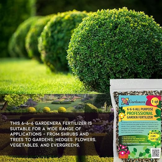 Gardenera 6-6-6 All Purpose Professional Garden Fertilizer - Nourish Your Plants for Healthy Growth and Vibrant Blooms - 1 Quart