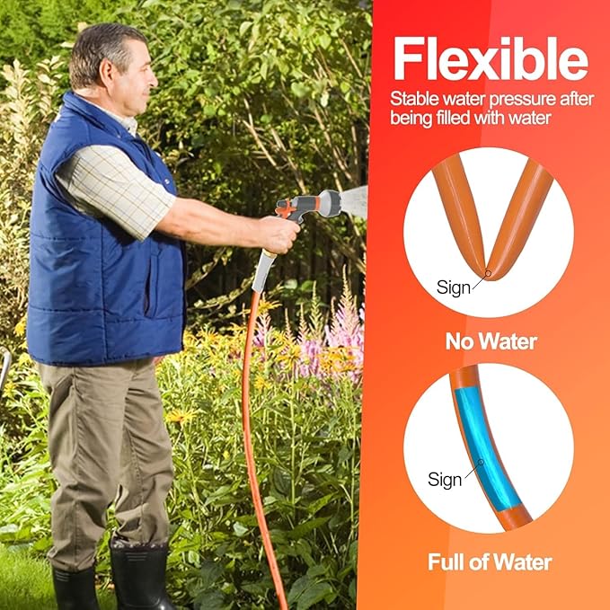 SPECILITE Garden Water Hose 5 ft x 3/4 in with Female to Female Connector, Small Leader Hose for Hose Reel, Heavy Duty, Flexible & Lightweight, Water Pipe, Outdoor Water Hose Extension Adapter