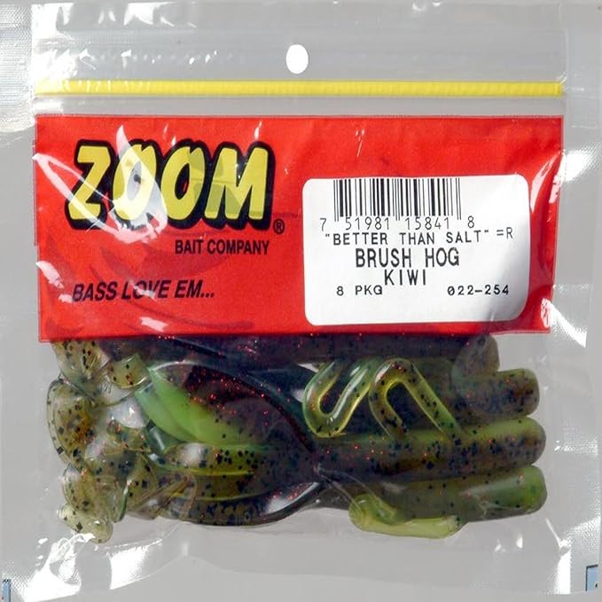 Zoom Bait Brush Hog Bait-Pack of 8