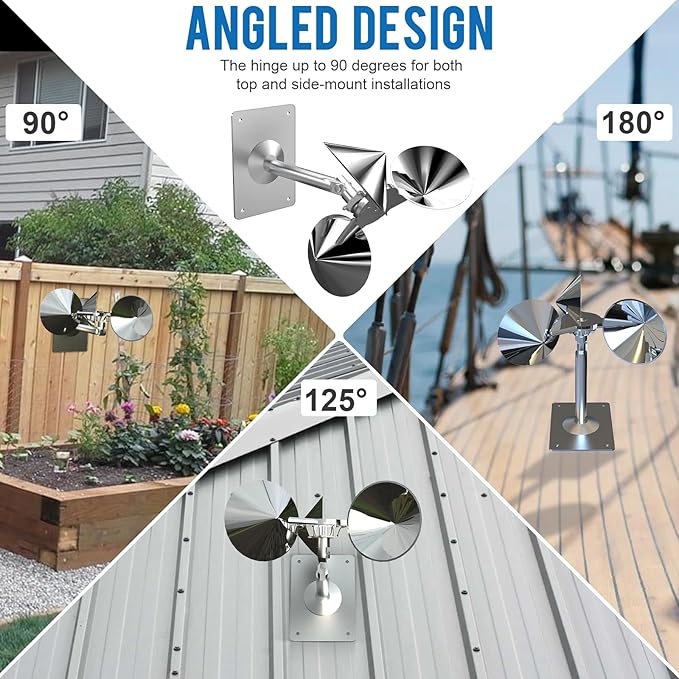 2 Pack Bird Reflectors Spinning Wind Powered，Bird Scare Reflective Device Keep Bird Pigeon Woodpeckers and Sparrows Away for Outdoor Patio, Yard, Garden, Rooftop and Vegetable Gardens