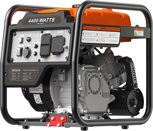 4400 Watt Portable Inverter Generator, Gas Powered Generator with ECO Mode, Low Oil Shutoff, Lightweight & Quiet for Home Use and Emergency Backup, Camping, EPA Compliant