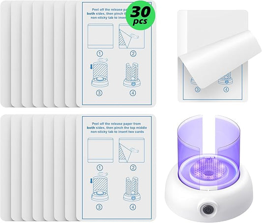 30-Pack Double-Sided Sticky Refill Cards for 360° UV Light Fly Trap – Easy-to-Replace Adhesive Sheets for Effective Insect Trapping