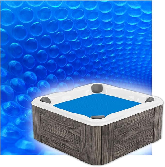 Hot Tub Bubble Cover, 7x7 Foot Hot Tub Thermal Blanket Square Solar Cover Insulation Blanket for Outdoor Hot Tub