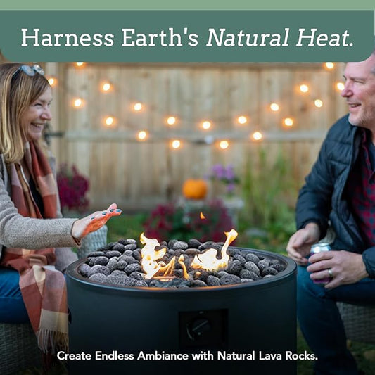 Black Lava Rocks for Fire Pit - 2 to 3 inch - 10 lbs - Gas Fireplace Rocks - Decorative Lava Stone for Indoor & Outdoor Gas Fireplace