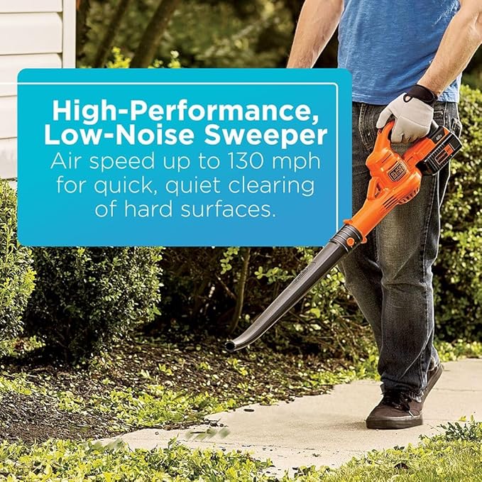 BLACK+DECKER 40V Max Cordless Leaf Blower and Weed Eater Combo with Battery and Charger, String Trimmer and Weed Wacker with Automated Feed Spool (LCC340C)