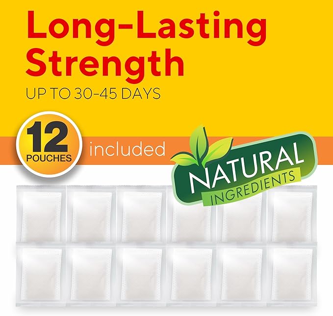 12 Pack Mosquito Repellent Pouches – Natural Indoor & Outdoor Mosquito Repellent for Home, Yard, Patio & Porch | Long-Lasting Mosquito Control Bags – Safe for People & Pets