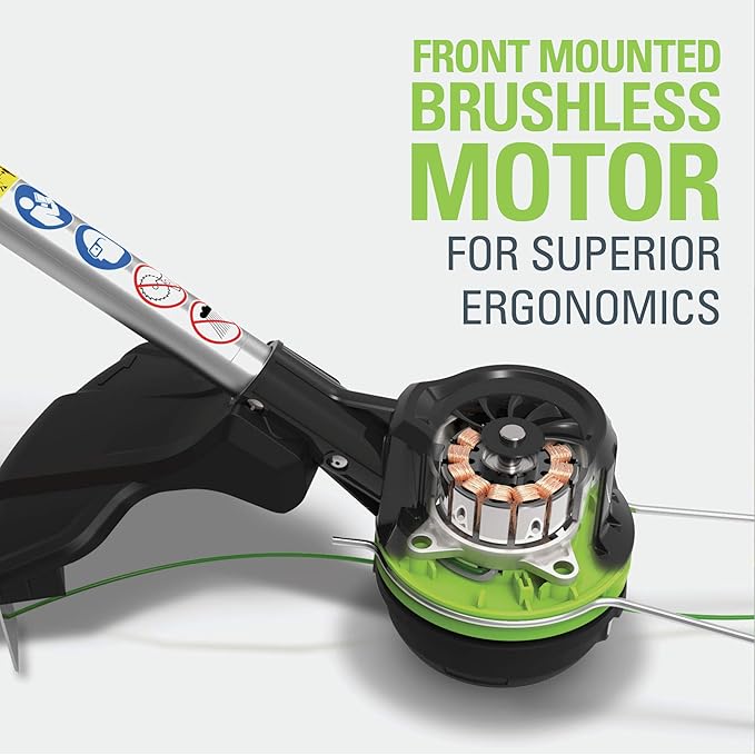 Greenworks 80V Brushless Cordless Yard Tool Combo Kit with 2.0Ah Battery & Rapid Charger – 16" Dual-Line String Trimmer and 500 CFM / 125 MPH Leaf Blower, Variable Speed, 4-Year Warranty