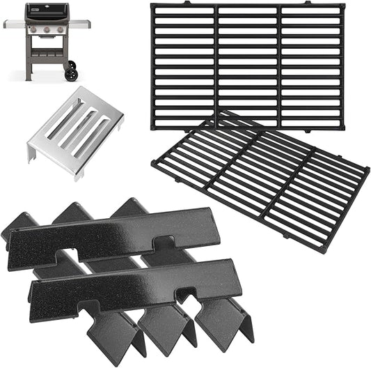GS4 Spirit 2 Parts for Weber GS4 Spirit II Grill Parts Spirit II E310 E320 S310 Replacement for Weber Grill Accessories 67046 7636 68843 Flavorizer Bars, 67060 Heat Deflector & 65906 7638 Grill Grates