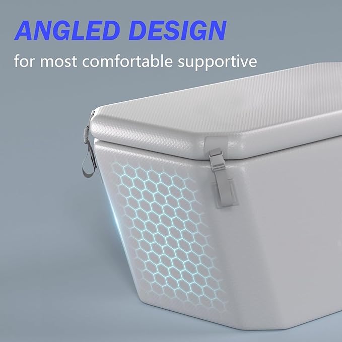 DEEPTIME Angled Portable Ice Bath Tub (Gray) | For Athletes Fitness Recovery, Outdoor Ice Bath Tub, Chiller Compatible
