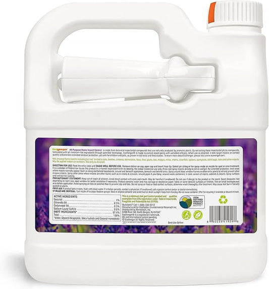 EcoVenger All Purpose Home Insect Control 1/2 Gallon with Trigger Sprayer, for Fleas, Fruit Flies, Gnats, Moths, Roaches, Spiders, Fast Kill