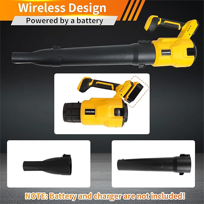 Cordless Leaf Blower - 1500W Brushless,120MPH Speed/750CFM Volume.Compatible with Dewalt 20V Max Battery (Battery Not Included) for Lawn, Garden & Driveway Cleaning