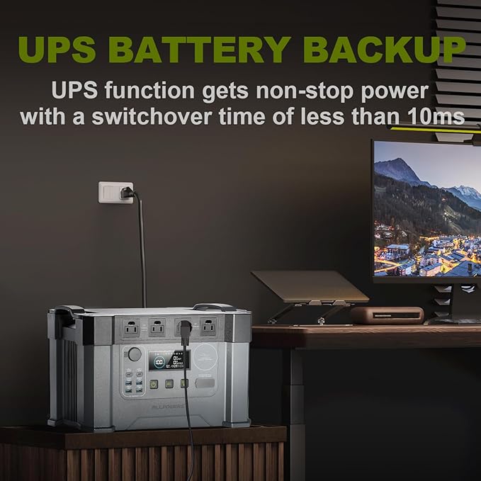 ALLPOWERS S2000 PRO Solar Generator with Panels Included, 2400W MPPT Portable Power Station with Solar Panel 200W, Solar Backup Power for Van House Outdoor Camping (S2000 PRO+SP027*3-100W)
