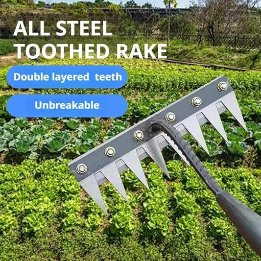Gardenia Iron Weeding Rake, 2025 Gardenia Iron Weeding rake, Ironrake The Heavy-Duty Irons Weedings Rakes,Irons Rakes for Gardening and Weedings (8 Teeth)