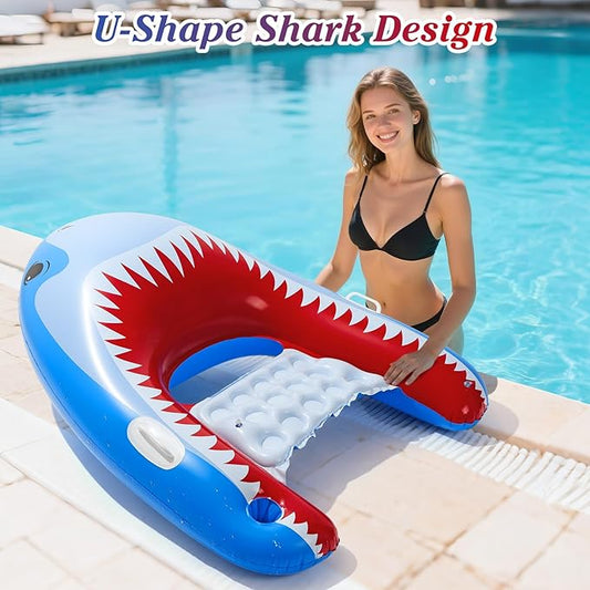 HeySplash Pool Lounger Float for Adult, Inflatable Pool Floats Bed Cooling Contour Lounger Rafts, Water Rafts for Lake, Outdoor Beach Pool Party