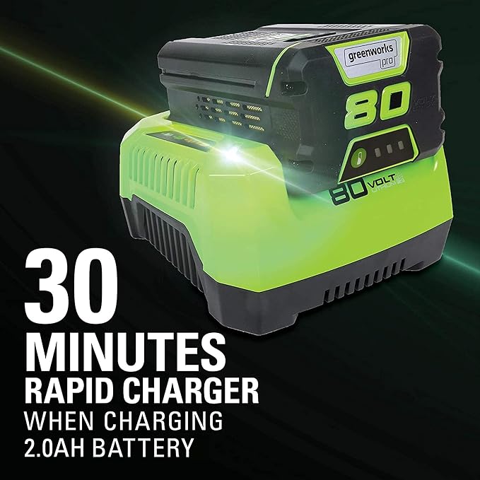 Greenworks 80V Brushless Cordless Yard Tool Combo Kit with 2.0Ah Battery & Rapid Charger – 16" Dual-Line String Trimmer and 500 CFM / 125 MPH Leaf Blower, Variable Speed, 4-Year Warranty