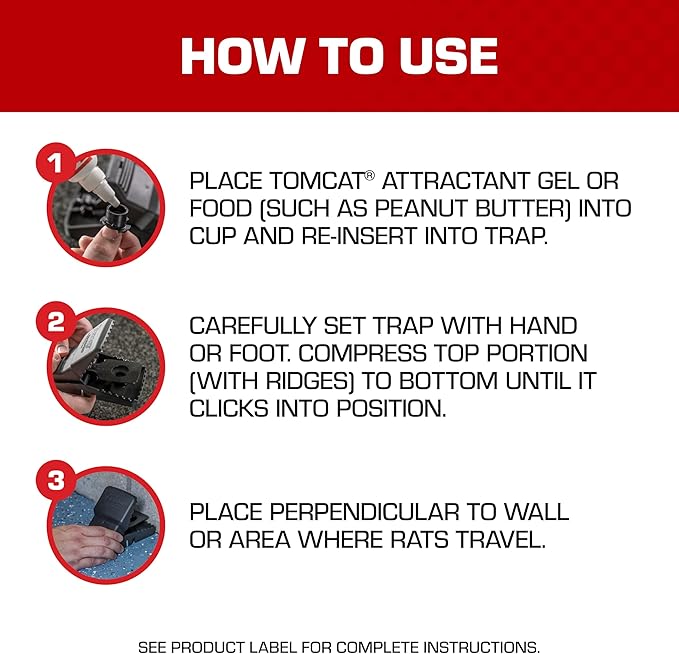 Tomcat Trap and Bait Bundle for Rats and Mice, Includes 2 Press 'N Set Mouse Traps, 1 Rat Snap Trap and Attractant Gel