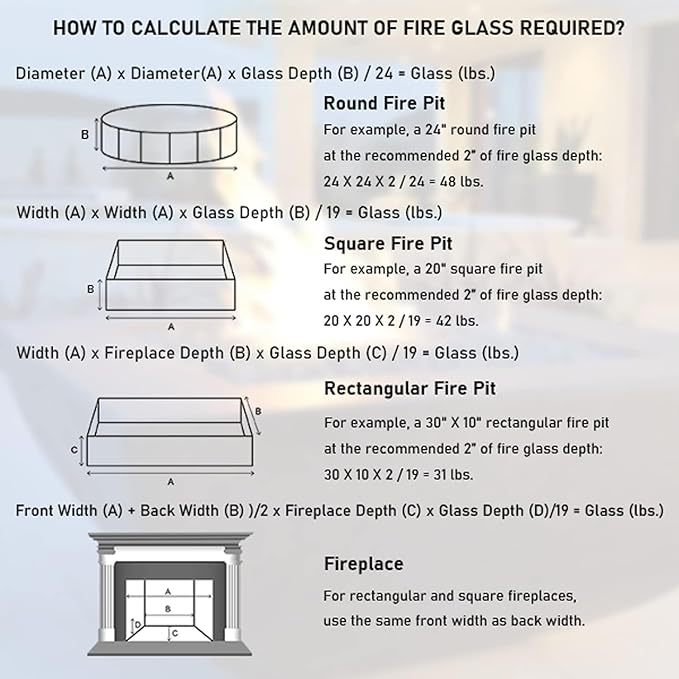 GRISUN Blue Fire Glass for Fire Pit - 1/2 Inch 20 Pounds Tempered Glass Rocks for Natural or Propane Fireplace, Safe for Outdoors and Indoors Firepit Glass