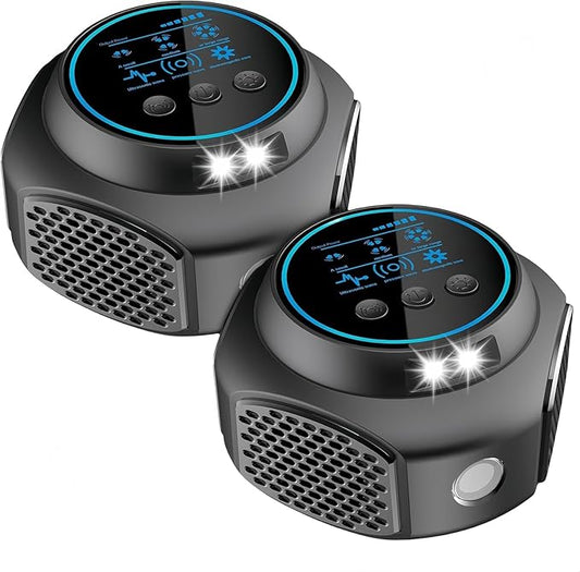 2 Pack Ultrasonic Pest Repeller Rodent Repellent Ultrasonic Plug in with 360°Mice Repellent Indoor& 4 Modes Ultrasonic Mouse Repellent Mice Deterrents for Home House Warehouse Garage Basement