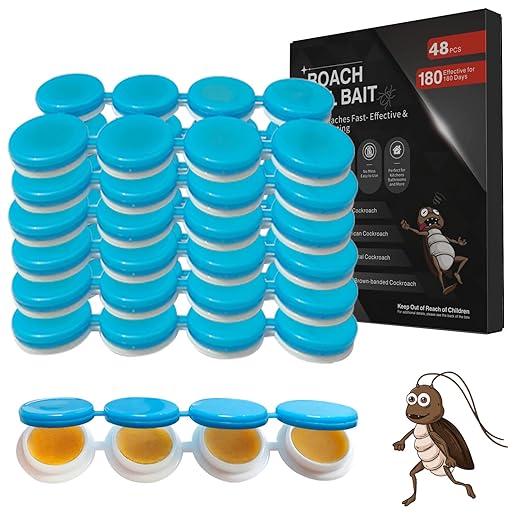 48 Pack Cockroach Gel Bait, Highly Effective Roach Killer Indoor Infestation Solution, Fast Acting Cockroach Killer Indoor Home Kitchen Use, Easy to Apply & No Mess Roach Bait Gel, Long-Lasting