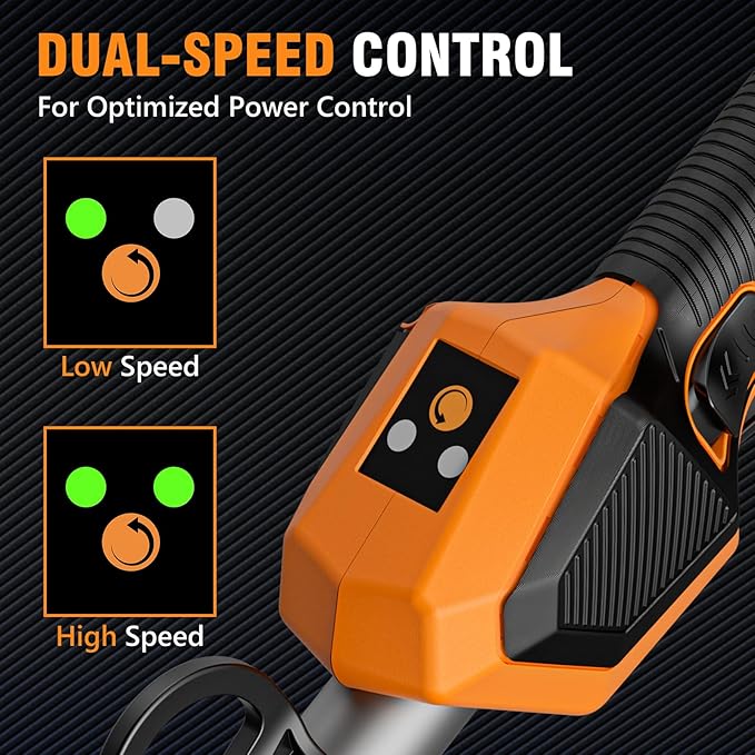 Alloyman 40V MAX Cordless String Trimmer, 2-in-1 Weed Wacker Trimmer & Edger, 2 x 4.0Ah Batteries and Fast Charger Included, 13.4Inch Electric Weed Eater for Lawn Edging, Yard, Garden