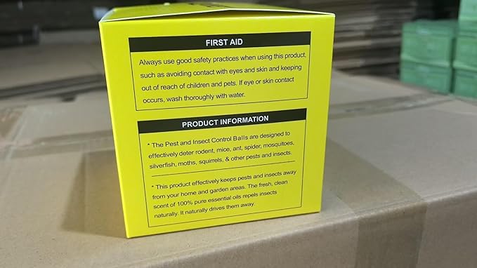 Natural Peppermint Spider Repellent Indoor Pet Safe & Ant Control Balls,Fresh Mint Scent, Rodent Repellent for Car Engine, Home Storage, Safe for Kids and Pets