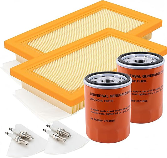 6485 Maintenance Kit 2-Pack for 16-26kW Air Cooled Standby Generators (999cc Engine) | Double Value Bundle with 070185E Oil Filters, 0J8478S Air Filters, RC12YC Spark Plugs | 1-Year Warranty