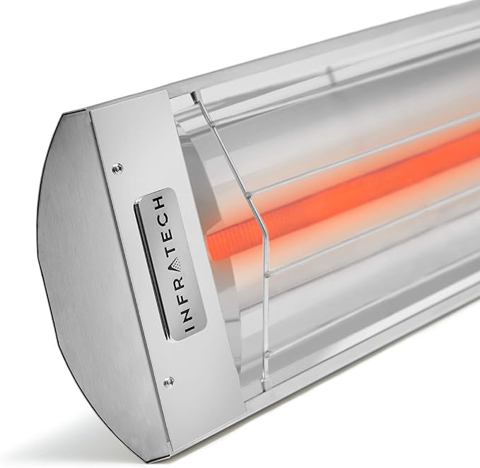 Single Element - 4000 Watt Electric Patio Heater - C Series-240 Voltage-Stainless Steel Finish