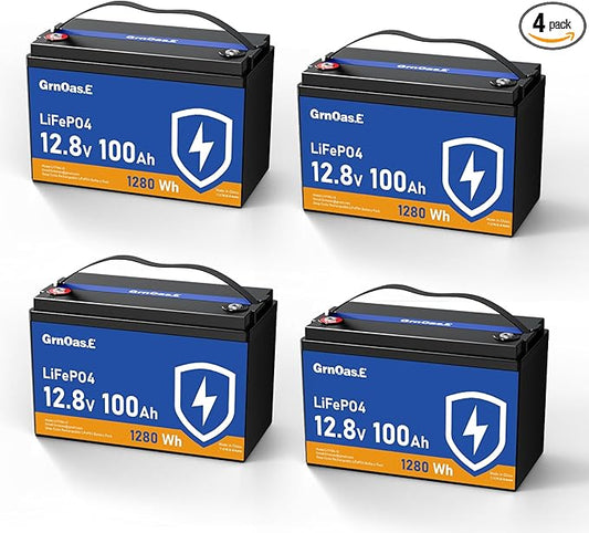 12V 100Ah LiFePO4 Lithium Battery, Group 31 Battery with Low-Temp Cut Off Protection, Built-in 100A BMS, 15000+ Deep Cycles 1280Wh Rechargeable for Solar, Home Energy Storage, RVs, Marine