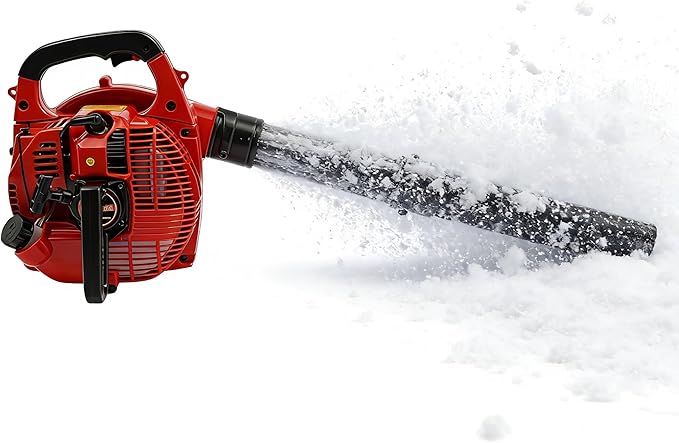 25.4CC Leaf Blower & Leaf Vacuum Mulcher, 2-Stroke Handheld Gas Powered Leaf Blower for Yard Cleanup, Mulching & Debris Collection, Red