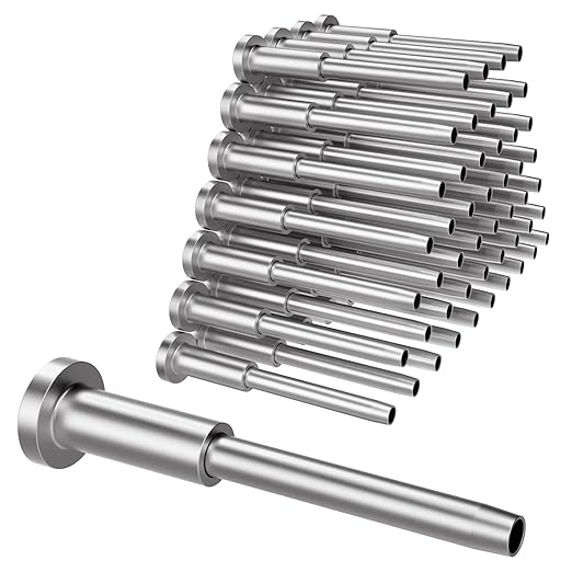 BLIKA 50 Pack Invisible Cable Railing kit, T316 Stainless Steel 1/8" Invisible Receiver and Swage Stud End for Cable Railing, Swage Tensioner 1/8" for Wood/Metal Post, Cable Railing Hardware