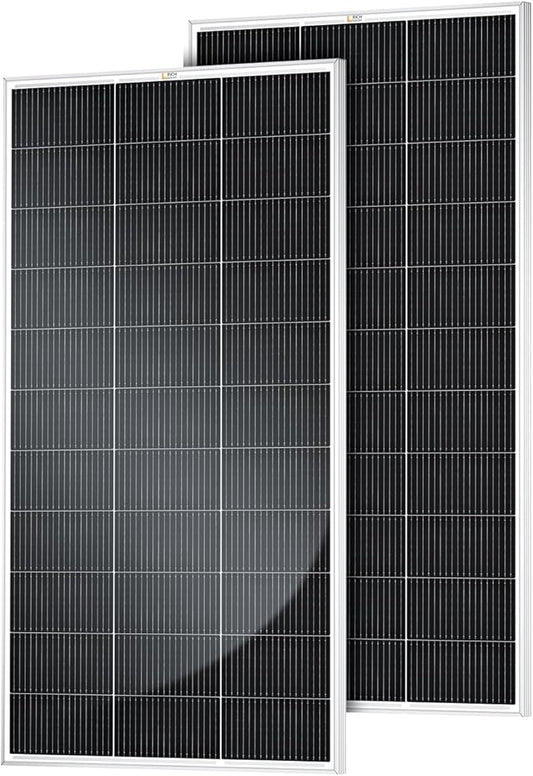 RICH SOLAR 300 Watt 12 Volt 18BB Cell Monocrystalline Solar Panel 2 Pack of 150W N-Type Cells High Efficiency Solar Module for RV Marine Boat Off Grid (150W 2-Pack)