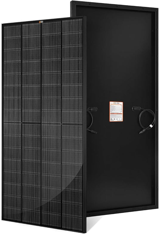 RICH SOLAR 250 Watt 12 Volt 18BB Monocrystalline Solar Panel N-Type Cells High Efficiency Solar Module for RV Trailer Camper Marine Off Grid All Black