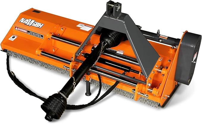 68'' Working Width 3 Point PTO Flail Mower with 8inch Left/Right Hydraulic Side Shift,for 30-60hp CAT 1 Tractor, NAM68H