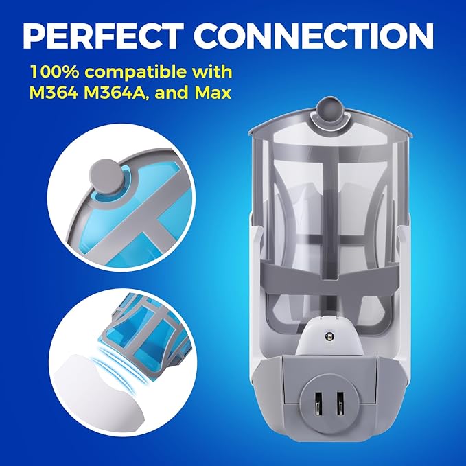 8 Pack Refill Cartridges Replacement Compatible with Plug-in Light M364 M364A and Max, Latest Upgraded High Stick