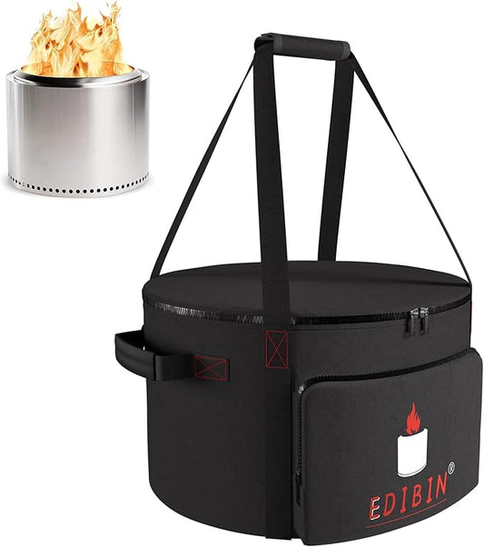 Outdoor Fire Pit Bag Compatible with Solo Stove Bonfire Fire Pit W x 19.5 Inch,H x 14 Inch Smokeless Fire Pit, Natural Wood Burning Firebowl(Only Bag)