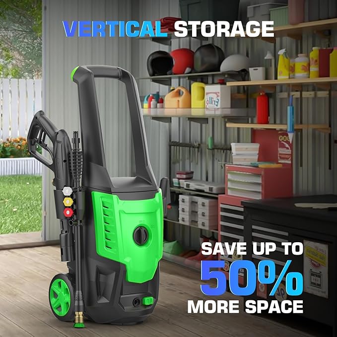 Professional Electric Pressure Washer 5000PSI, 4.0GPM Portable Power Washer with 4 QC Nozzles and Soap Bottle, Cleaner Machine for Cars/Home/Driveways/Patios/Decks/Fences