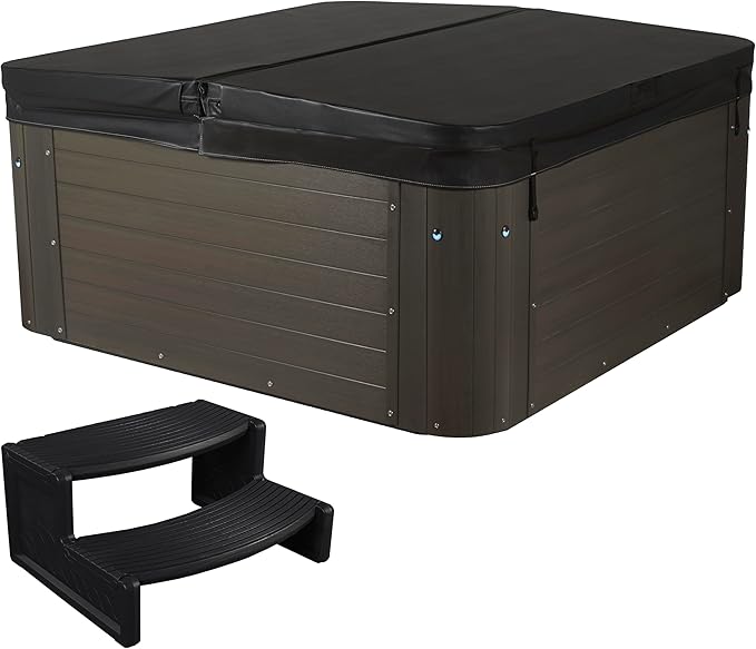 Amplified 100-Jet 7-Person Non-Lounger Spa with Bluetooth Stereo and 3 Pumps by Aqualife by Strong Spas