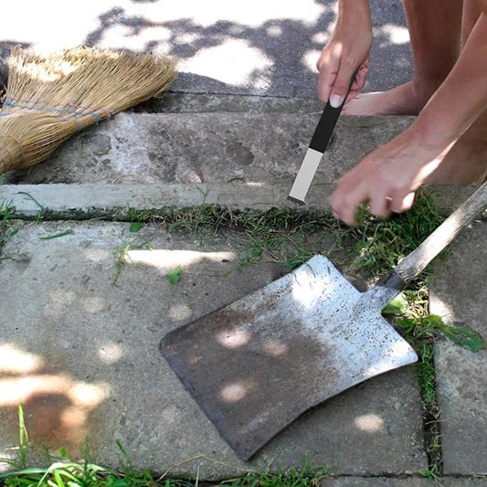 2 Pcs Paver Puller Tool with Serrated Edge, Heavy Duty Metal Paving Brick Extractor, 8.9 Inches, Comfortable Black Plastic Handle for Easy Garden Patio Paver Replacement