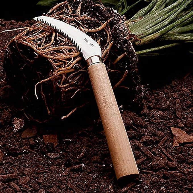 Japanese Saw Hand Saw - 8” Root Cutter with Sharp 2.75” Serrated Stainless Steel Blade and 30-Degree Cutting Angle - Garden Tools for Gardening and Landscaping by Kings County Tools